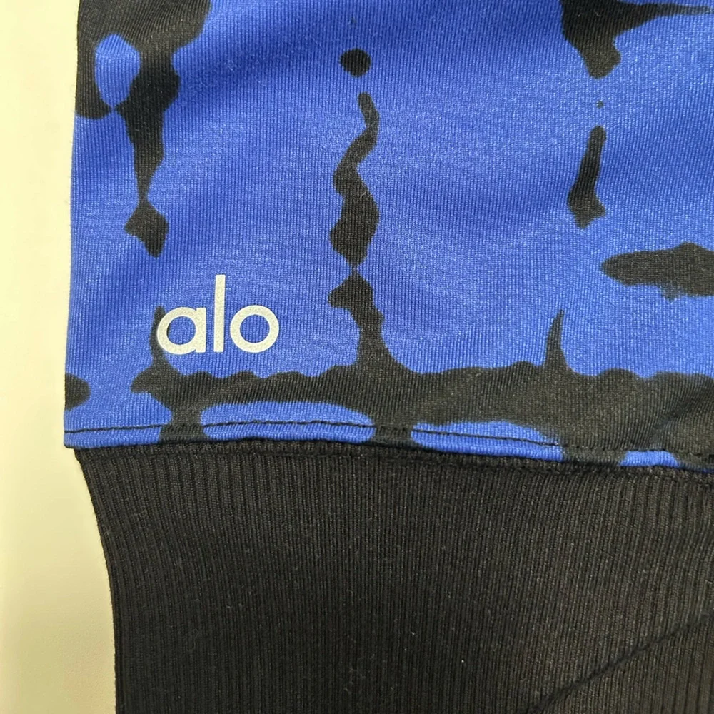 Alo Size S Small Blue and Black Goddess Leggings